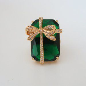 Kate Spade Pave Present Cocktail Ring BNWT